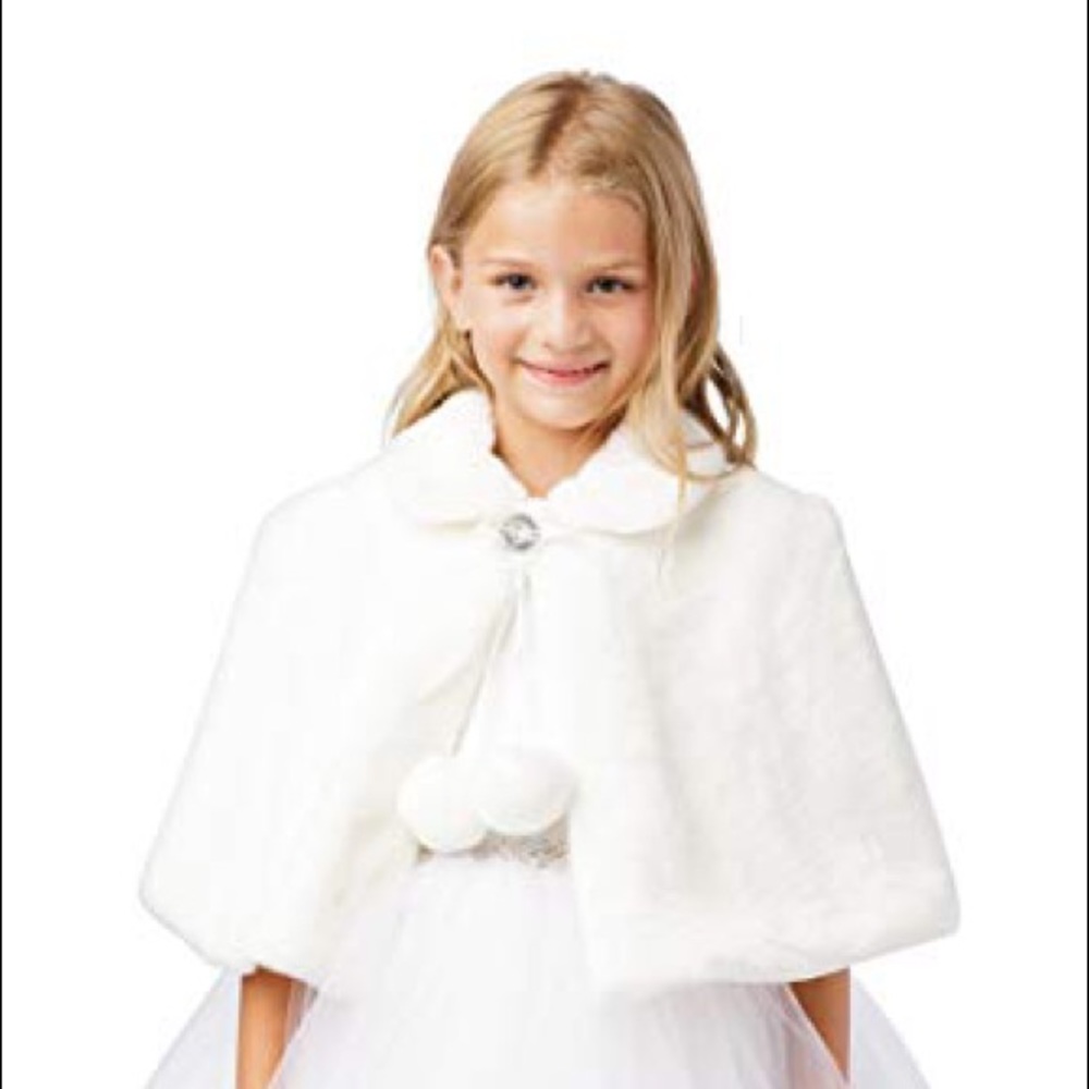 Girls fur shawl